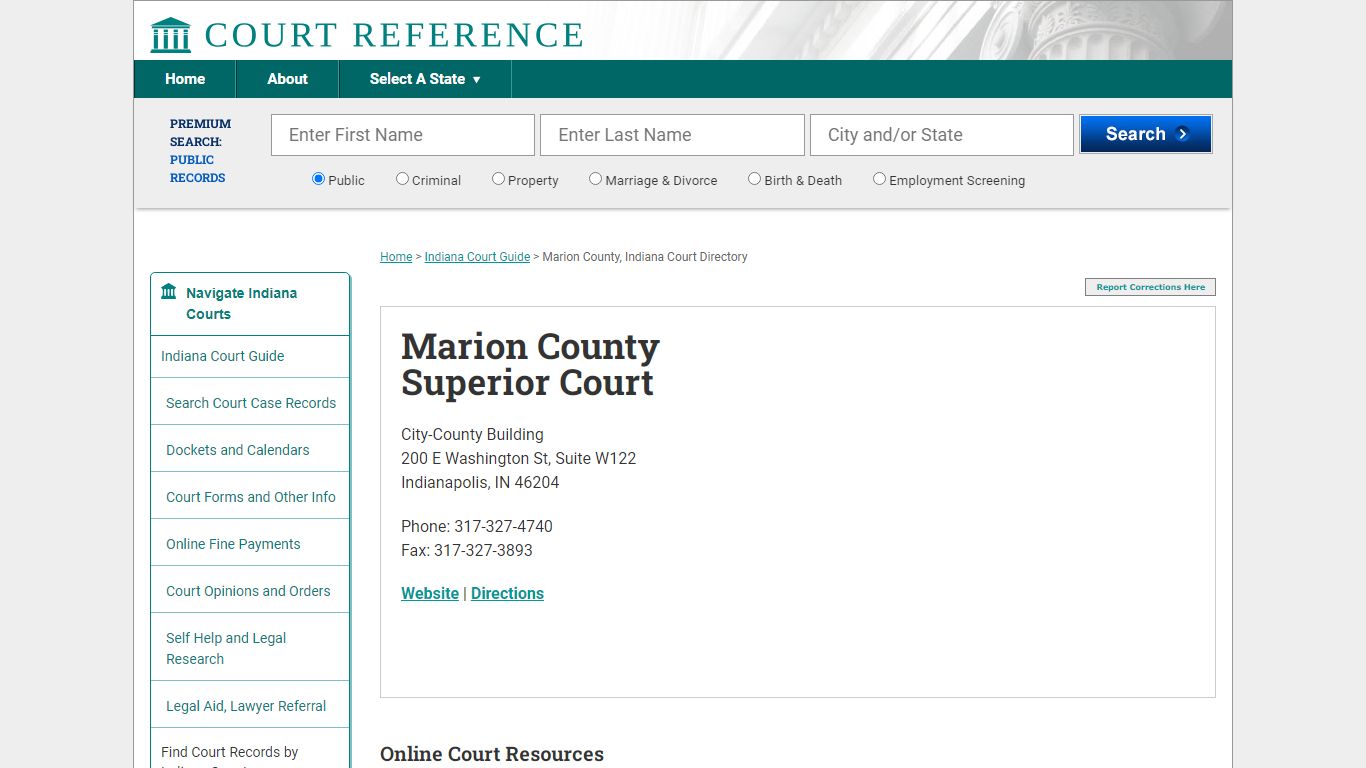 Marion County Superior Court - CourtReference.com